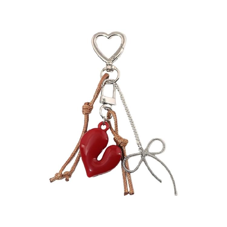 Aesthetic Keychains Purse Handbag Backpack Bag Pendant Charms Heart Bows Keychains Charms Car Keyring for Women Girls