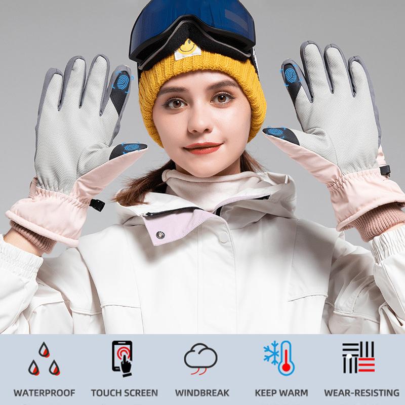 Rękawice zimowe damskie rękawice narciarskie z funkcją dotykową rękawice termiczne ciepłe rękawice śnieżne wodoodporne snowboardowe damskie męskie rękawice