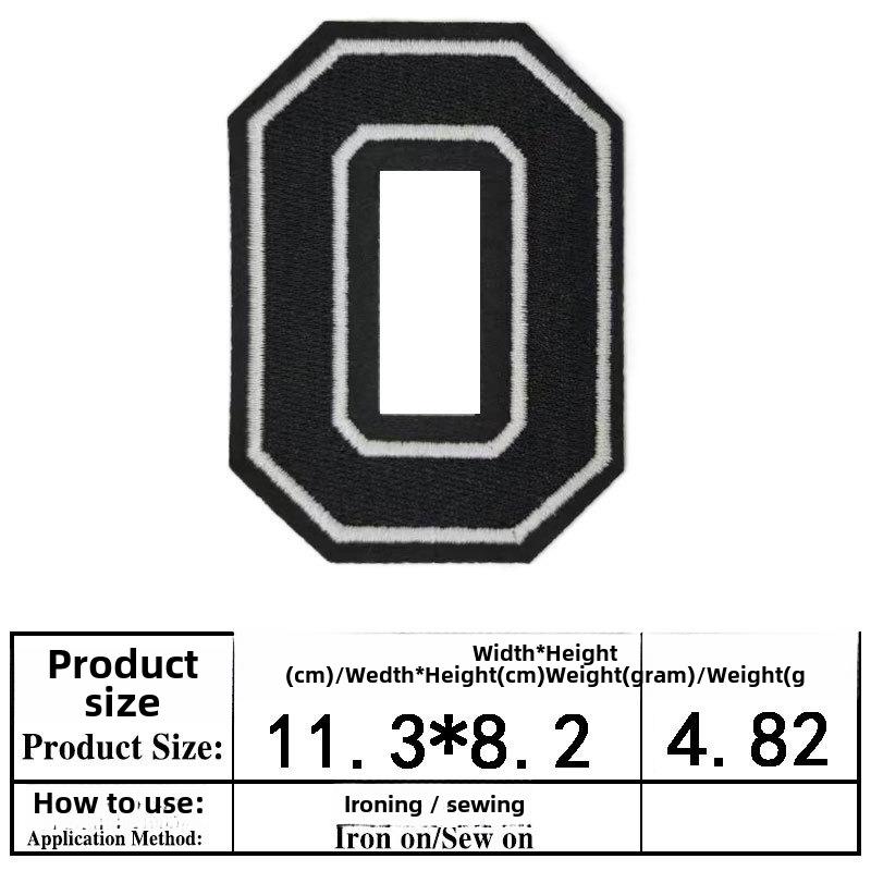 Embroidered Alphabet & Number Jersey Patch Armband Badge