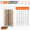 Carbon Film Resistor Kit 1/8W 1/4W 1/2W 1W 2W 3W 5W 5% 4 Band Through Hole Axial Lead Resistor DIY Electronic Components