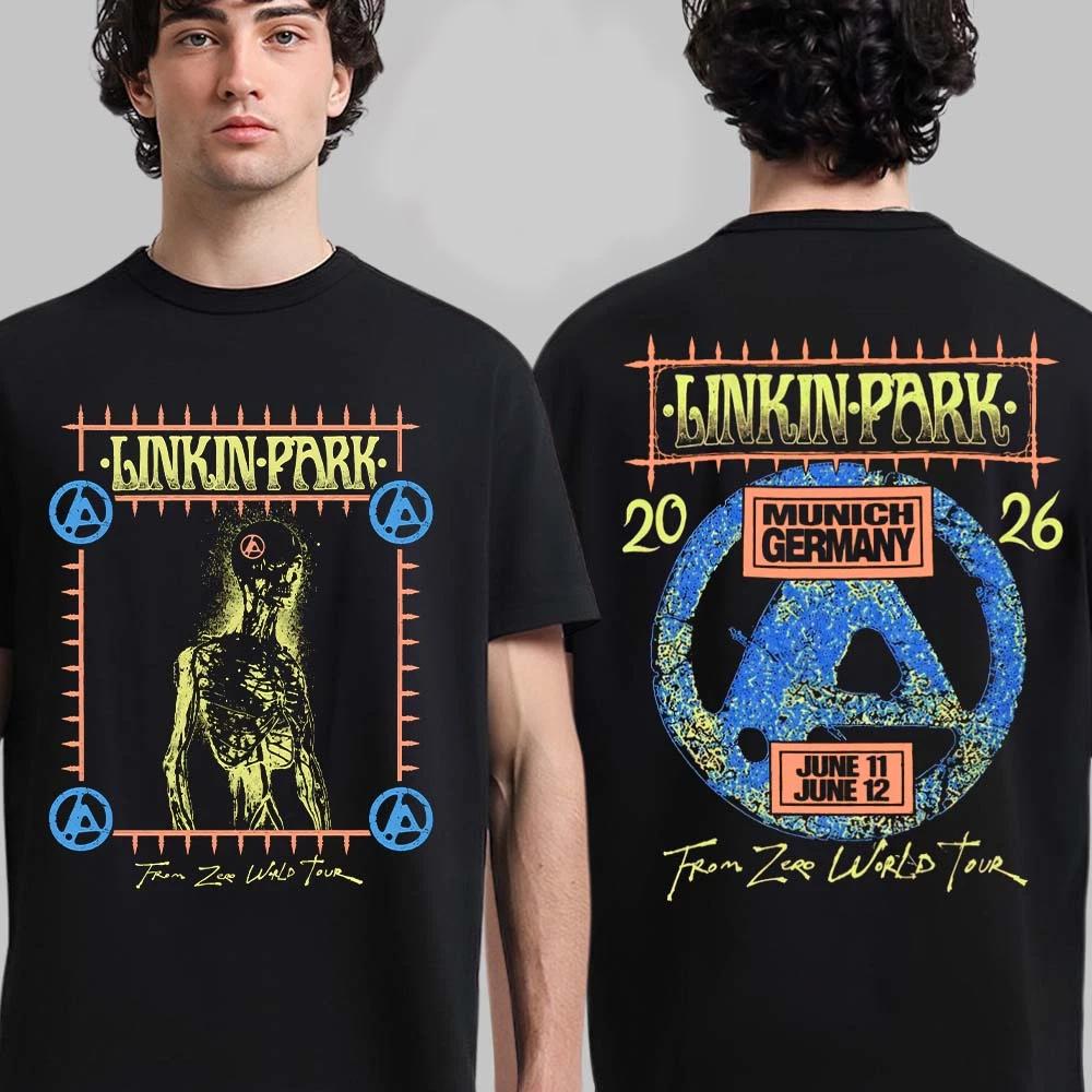 Linkin Park Мюнхен На Allianz Arena 11, 12 Июня 2026 Футболка From Zero Skeleton S
