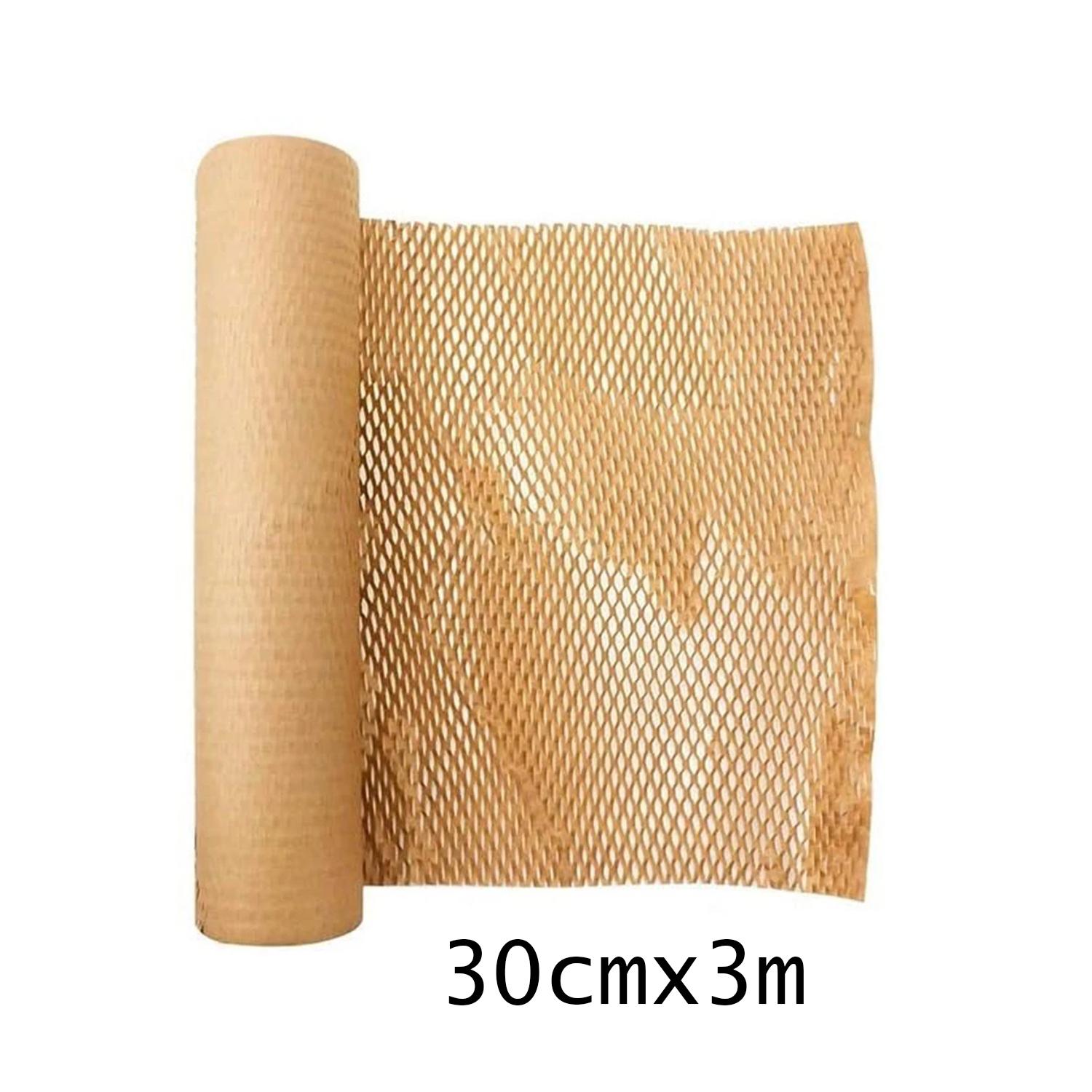 Honeycomb Packaging Paper Cushioning Kraft Paper Wrap Roll, Eco-Friendly Honeycomb Protective Paper