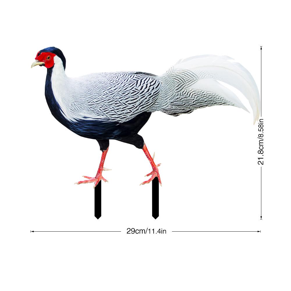 YKLU069-256 3D Rooster, Hen, Duck & Pig Outdoor Garden Decoration Plug