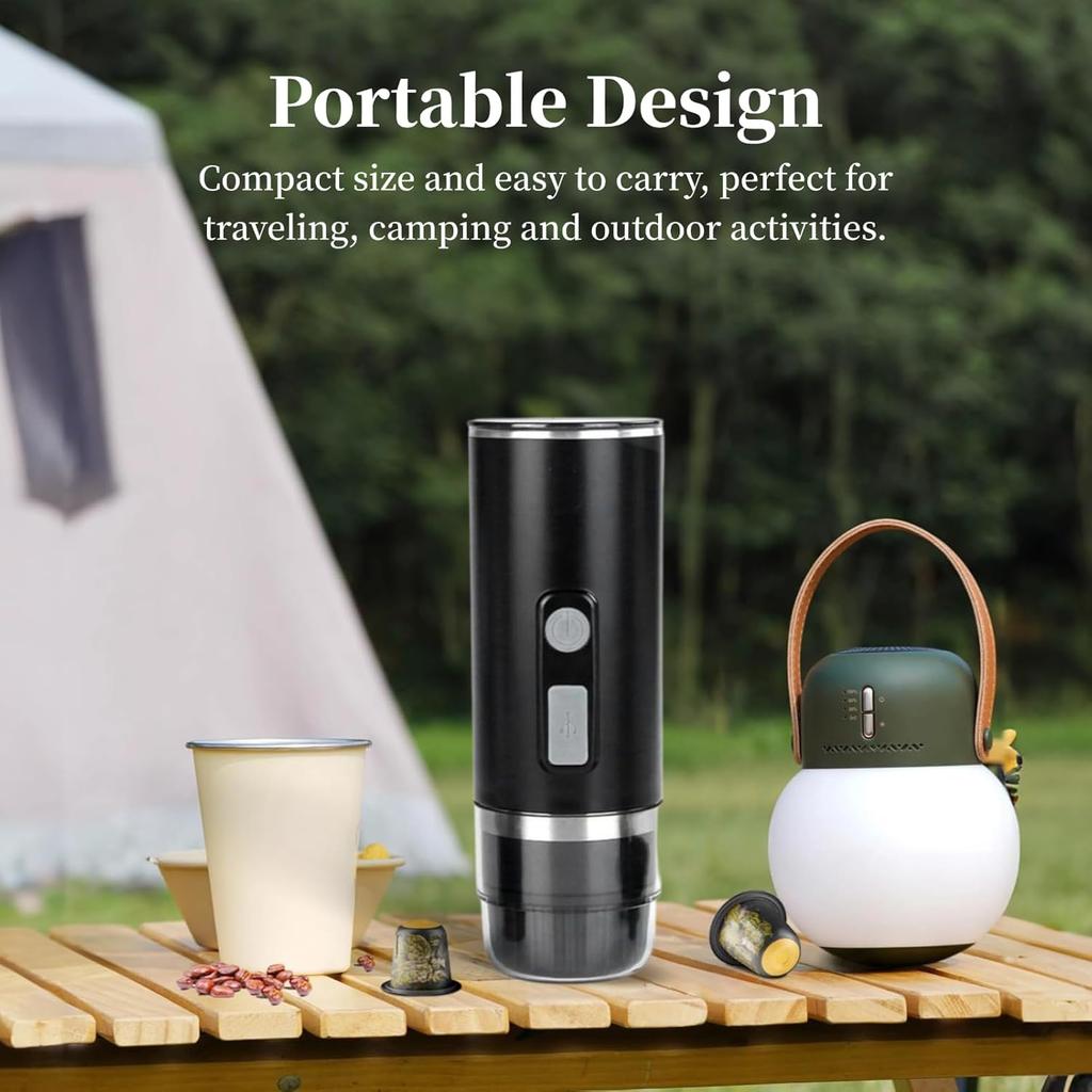 Mini Portable Electric Espresso Machine Outdoor Wireless Charging Capsule Coffee Powder Dual-purpose