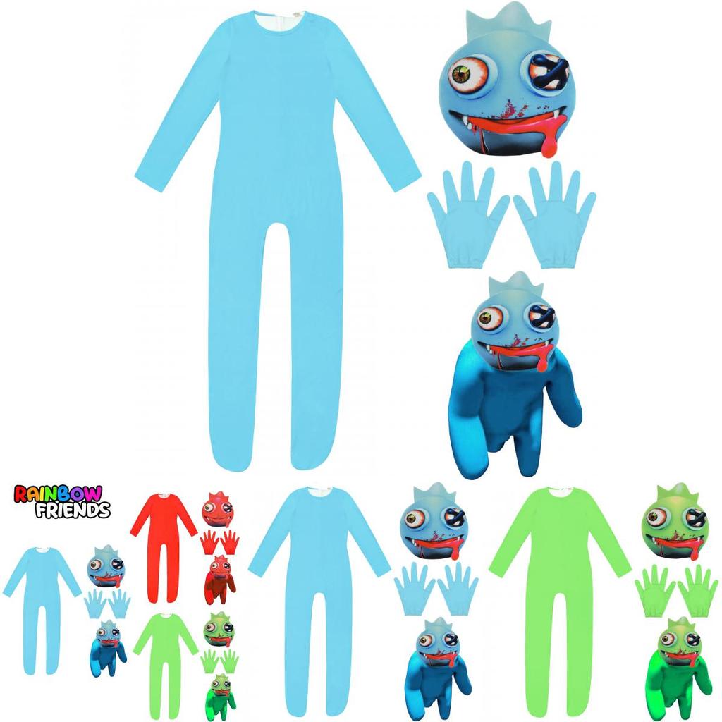 Roblox Rainbow Friends Cosplay Costume Jumpsuit Mask Suit For Kids Party Dress-up