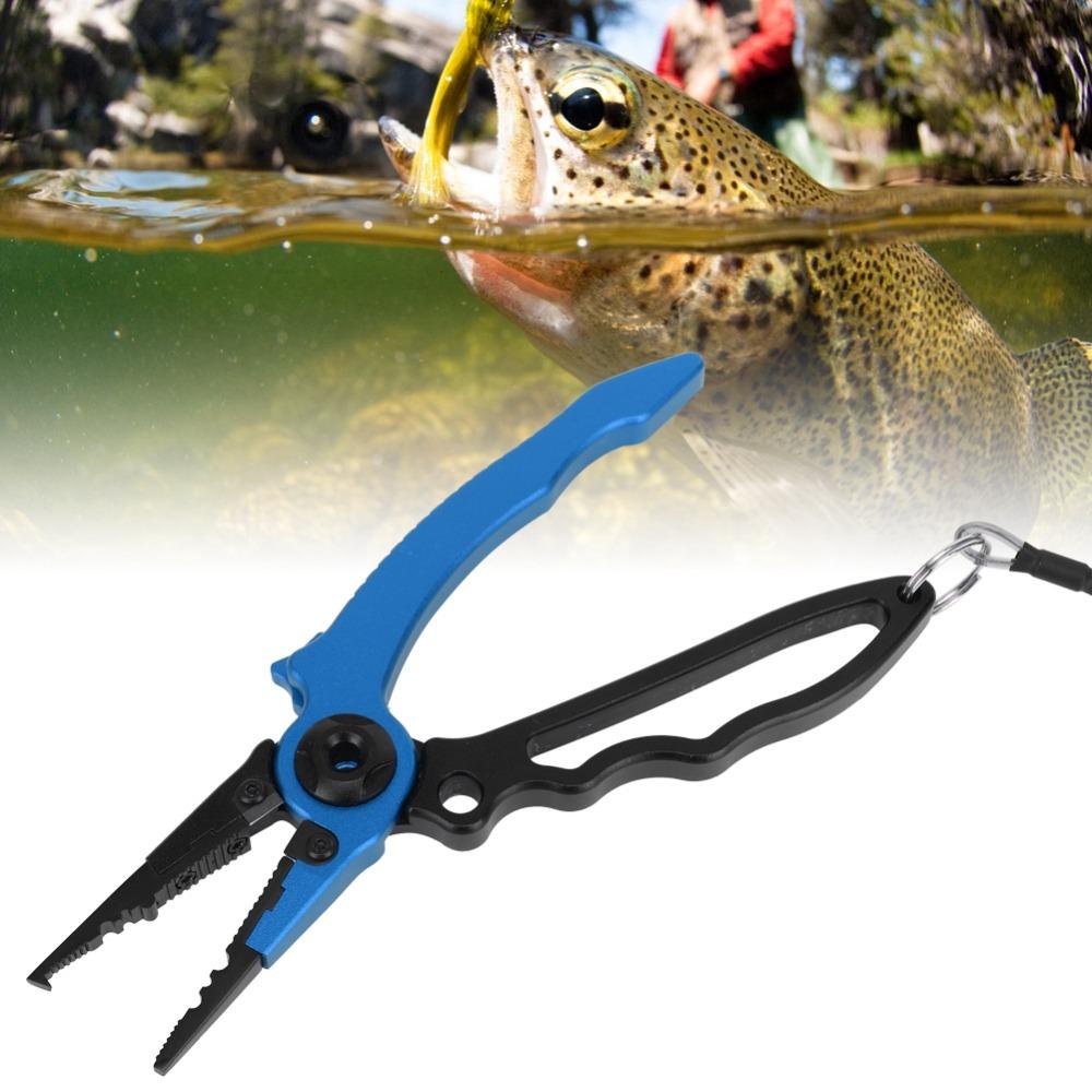 Ergonomic Grip Fishing Cutting Pliers Aluminum Alloy Hook Remover Pliers  Saltwater Fishing