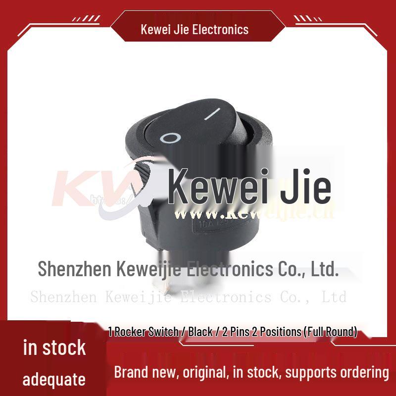 Round Rocker Switch KCD1 with Light: 2-Position 2-Pin, 3-Position 3-Pin, 2-Position 3-Pin, 2-Position 4-Pin