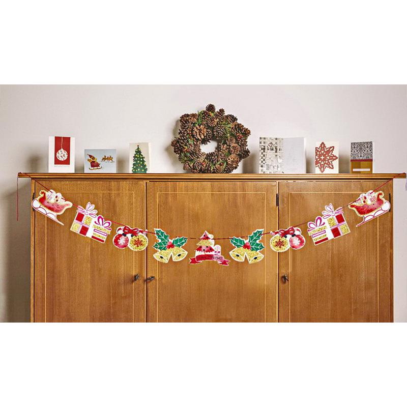 Cartoon Weihnachtsfeiertagsbanner und Hängeflaggen