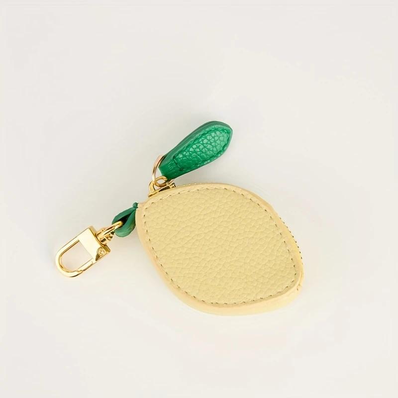 WTEMPO Cute Strawberry Lemon Shaped Coin Purse with Keychain Mini Change Purse Holiday Creative Special Gifts Wedding Birthday Christmas