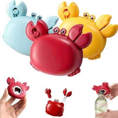 4-in-1 Crab Multifunctional Bottle Opener Fridge Magnet Scissors Bottle Opener Box Cutter for Home Office Decor