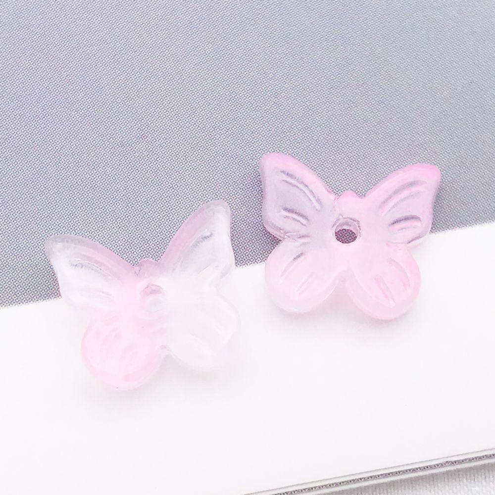 Set of 30 Colorful Transparent Glass Butterfly Charms for DIY Jewelry and Crafting