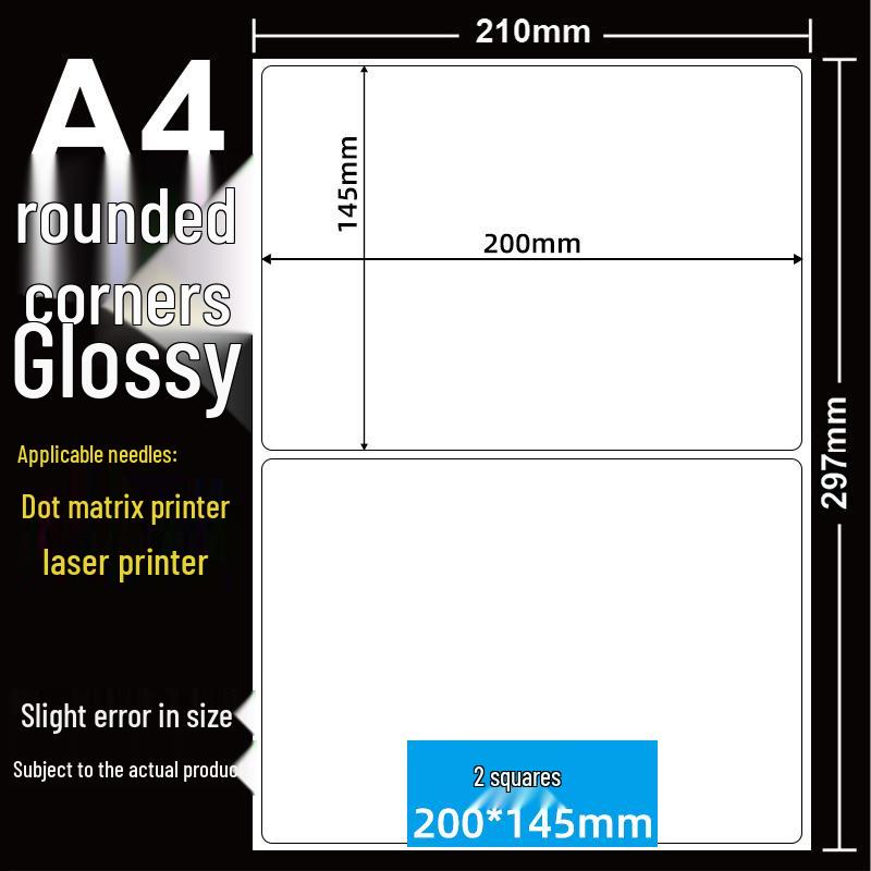 A4 Matte Self-Adhesive Printing Paper - 100 Sheets