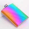 Colorful 8oz Stainless Steel Hip Flask With Free Funnel Whiskey Wine Bottle Retro Alcohol Pocket Flagon Portable Drinkware New
