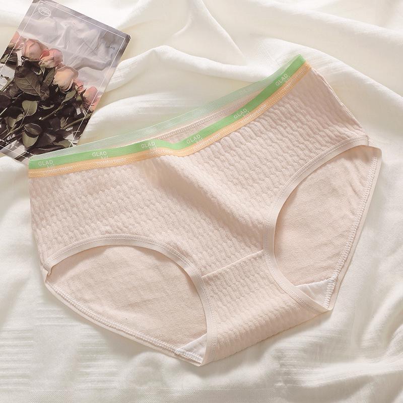 

Class A Girls Bubble Cotton Mid-Waist Underwear: Comfortable, Breathable, Solid Color Triangle Briefs for Teens M (75-95 lbs)