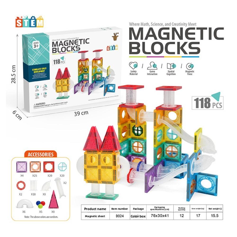 Track Magnetic Sheet Magnetic Sheet Building Block Educational Toy Rail Car Magnetic Sheet Magnet Construction Toy
