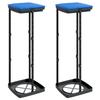 Porte sacs poubelles 2 pcs noir et bleu 120 L PP
