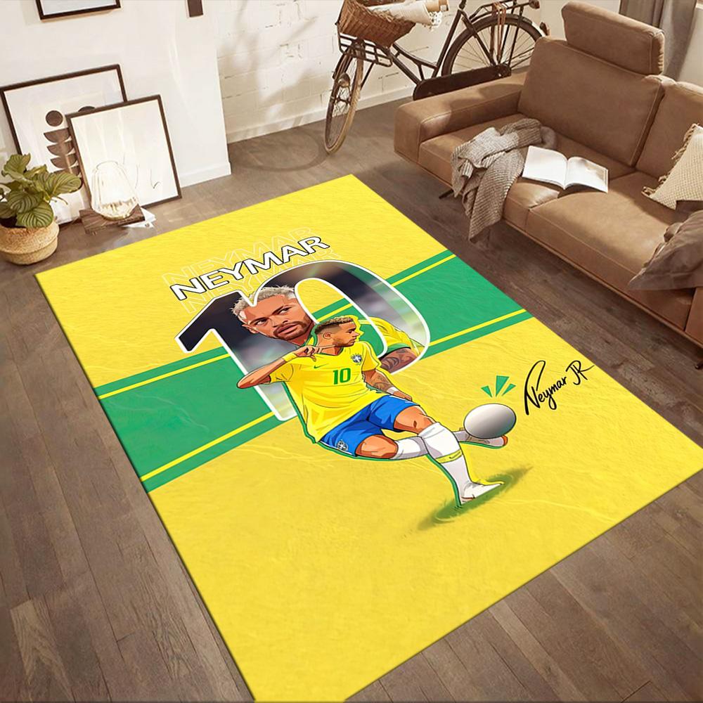 Neymar Jr. Brazil Celebration Square Rugs Are a Great Choice for Living Rooms, Bedrooms, Home Décor, and As Gifts.