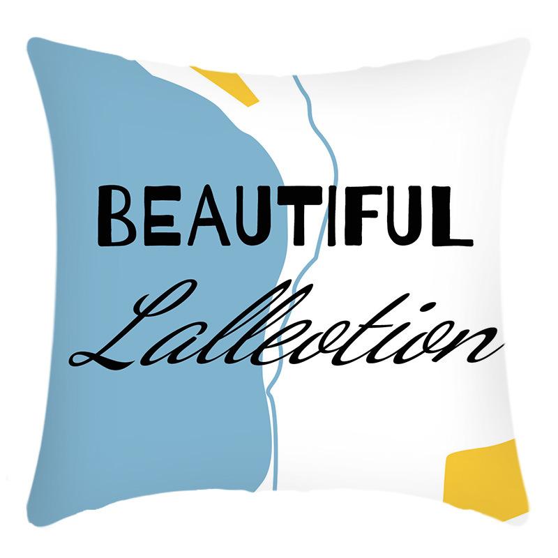 

New Light Luxury Series Small Fresh Pillowcase English Letter Printed Cushion Home Sofa Cushion Cover 45 * 45Cm pillowcase