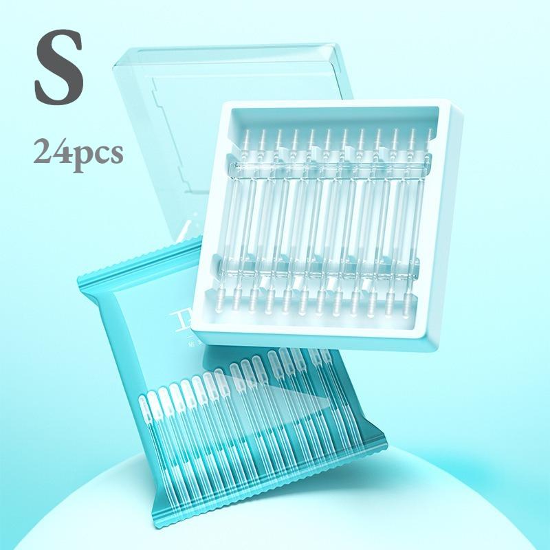 24 шт. Одноразовый силиконовый удалитель ушной серы - Клейкий ушной тампон для детей/взрослых/пожилых, Размер S/L Инструменты для чистки ушей