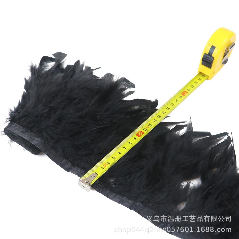 Turkey Feather Cloth Edge Diy Car Doll Decorative Material Fire Lace Dress Skirt 1M/Bag