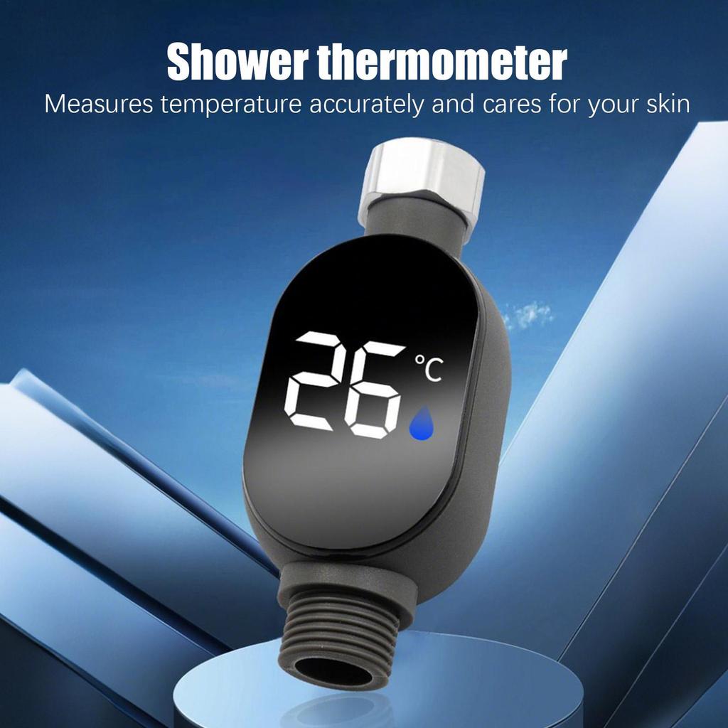 Schwarzes Badezimmer LED Display Wasserdicht Haus Wasser Dusche Thermometer Wasser Genaue Temperaturmessung Messgerät Badezimmer