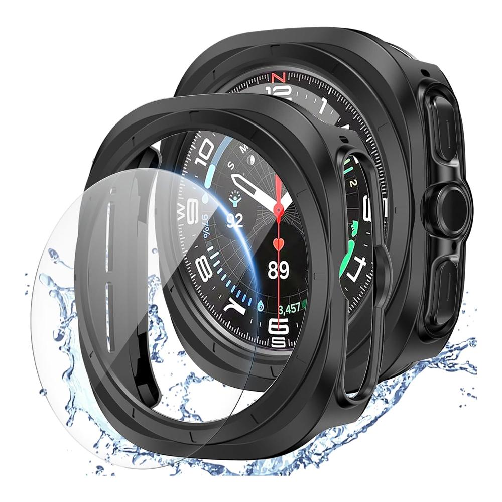 Case for Samsung Galaxy Watch Ultra 47mm Screen Protector Cover Protective Bumper Shell+Tempered Glass Film Galaxy Watch 7 Ultra