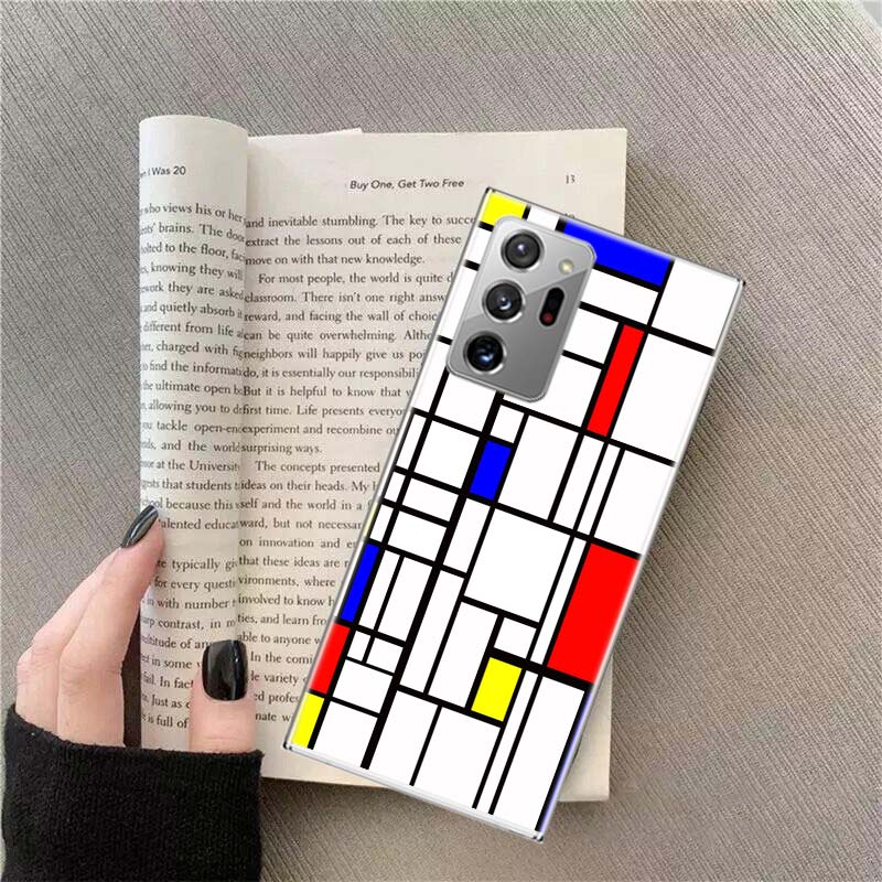 TOPLBPCS Mondrian Grid Phone Case for Samsung A17 A37 A57 A54 A14 A24 A34 A07 A04S A02S A12 A22 A32 A52S A16 A26 A36 A56 A72 Gal