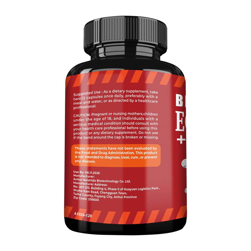 Turkse Ketoon Supplement Capsules, 1400 mg per portie, helpen de sportprestaties te verbeteren, geschikt voor volwassenen.