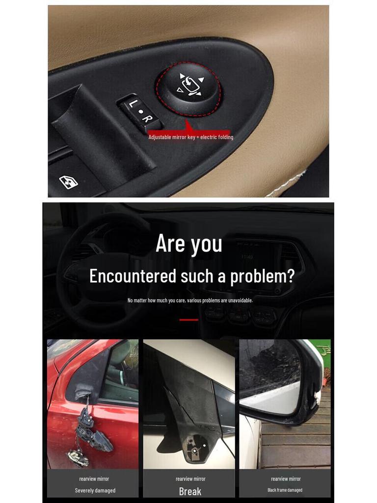 Chevrolet Malibu 2012-2018 Rearview Mirror Shell Cover Assembly (Left & Right)