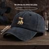 French Bucket Print Baseball Cap Fashionable Outdoor Adjustable Brim Design Trendy Hat