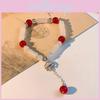 Fashionable Vintage New Chinese Lotus Flower Bracelet Chic Summer Womens Accessory