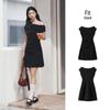 Semir Women's Off-Shoulder Pleated Mini Dress
