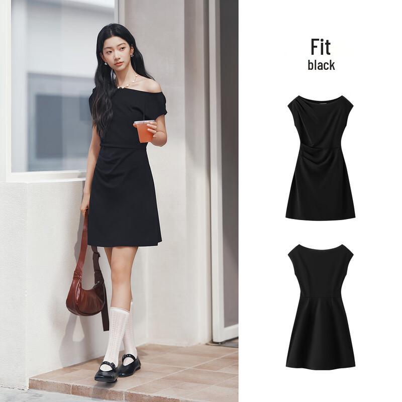 Semir Women's Off-Shoulder Pleated Mini Dress