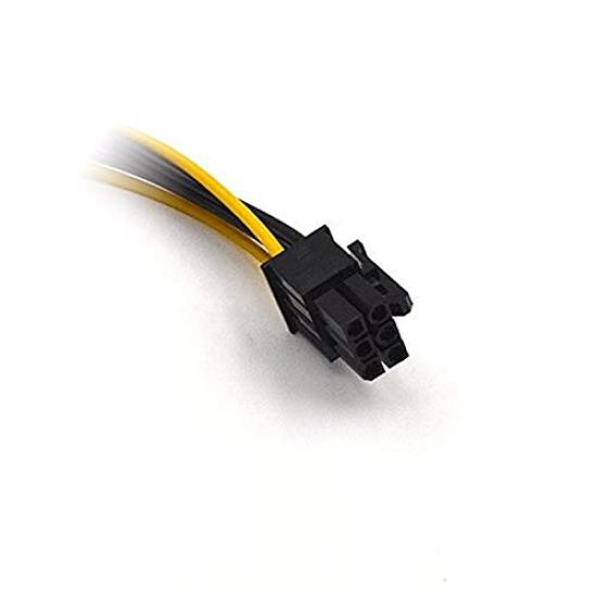 Cablu de conversie a puterii pentru ventilator audio pentru periferic grafic x la plăci PCI-Express cu 6 pini, (2 4-pini) PCI-E (6-pini)
