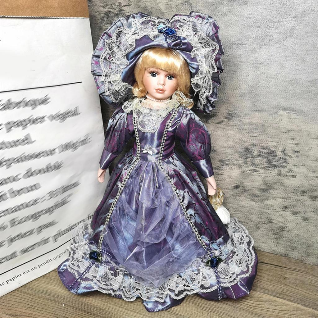 16.14 Inch Tall Porcelain Doll Collector's Figurine – Charming, Old-fashioned Ceramic