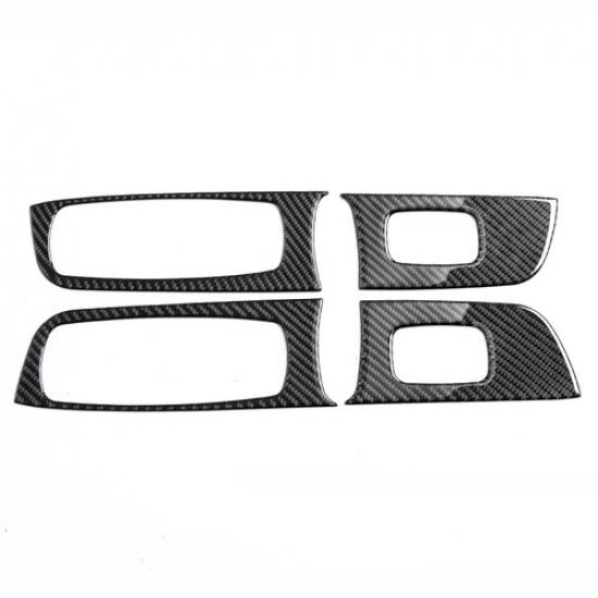 Real Carbon Fiber Interior Window Lift Switch Panel Trim For Dodge Charger 11-14