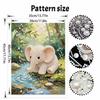 Frameless DIY Pearl Bead Painting Kit Cute Elephant Pattern Creative Relaxing Craft Canvas Home Decor Adult Gift for Kids