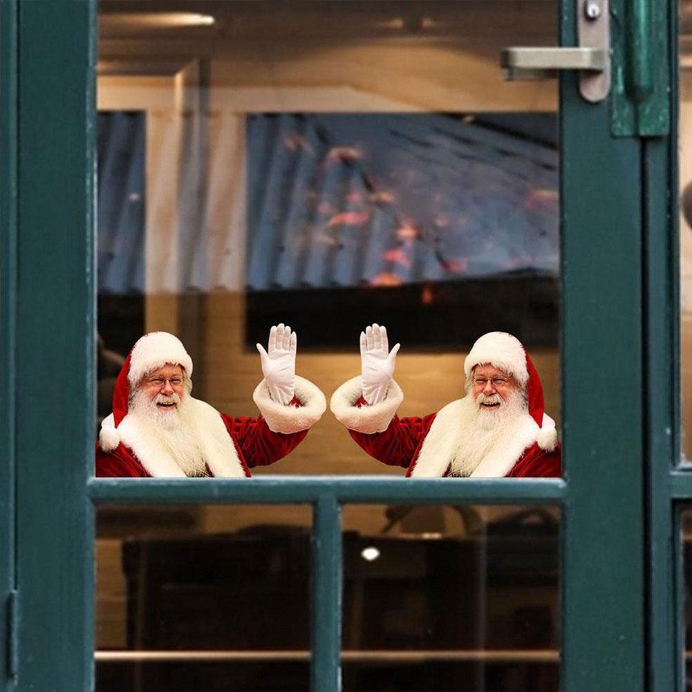 

Santa Claus Decorated Car Window Stickers PVC Self-adhesive Christmas Decoration Car Stickers Santa Claus Fun Stickers