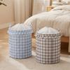 Folding Ruffled Edge Laundry Basket Large Capacity Dirty Clothes Storage Basket for Living Room