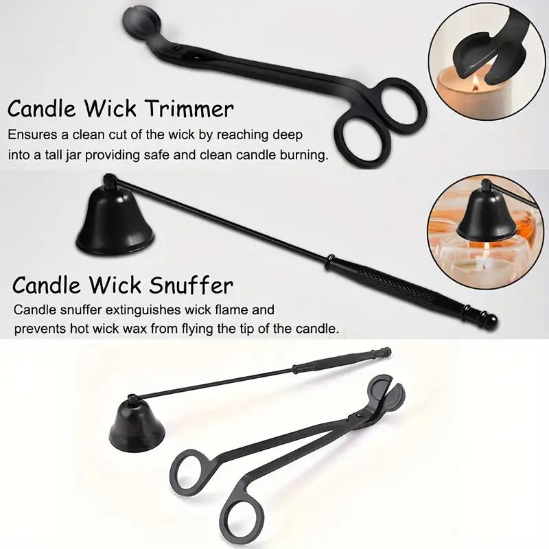 Kerzendocht-Schere Löscher Haken Kerzenzubehör-Set Heimpflege Kerzenwerkzeug Edelstahl Tragbar