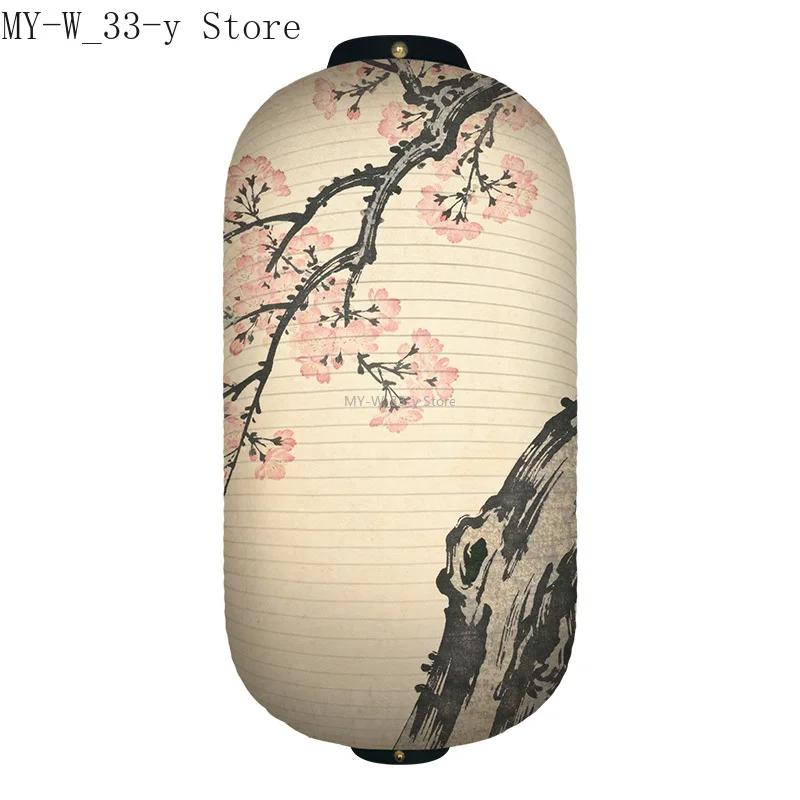 25x50cm Japanese-style Cherry Blossoms Cloth Lantern Ukiyo-e Traditional Printed Lantern Izakaya Cuisine Wedding Party Decor