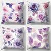 Home Decor Watercolor Floral Pattern Throw Pillow Covers Pattern Cushion Cover Suitable For Sofa Bedroom Car Pillow Cover