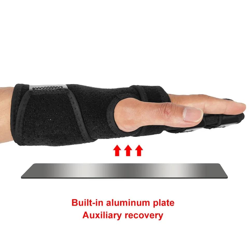 Loogdeel 1Pcs Aluminum Wristband Wrist Brace Finger Support Broken Fingers Arthritis Tendonitis Finger Splint Carpal Thumb Guard