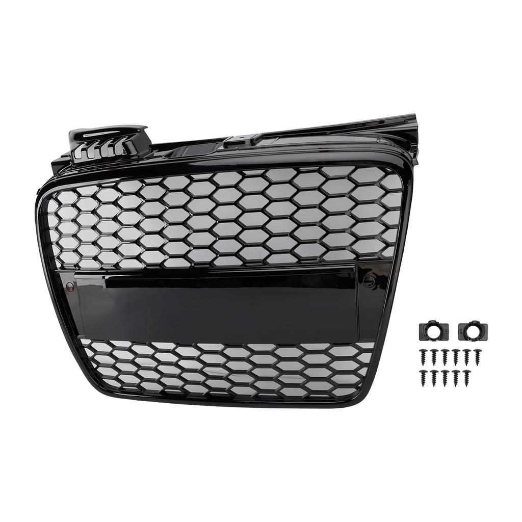 RS4 Style Front Honeycomb Mesh Grille Grill Fit A4 B7 S-Line 2005-2008
