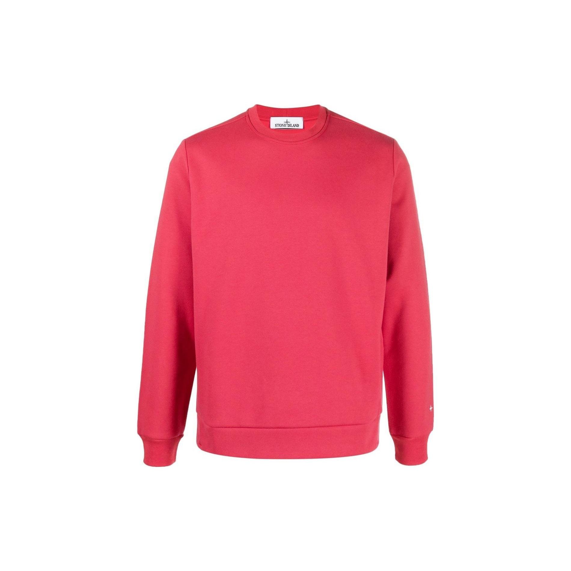 

Stone Island Logo Print Crew Neck Long Sleeve Sweatshirt Men sweatshirt Red 7715631G5-V0010 XL