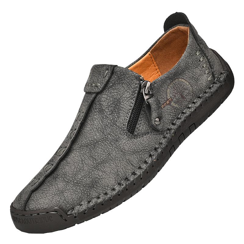 

Men s size 48 breathable, fashionable and comfortable hand-stitched leather shoes, new Spring and autumn walking shoes 48