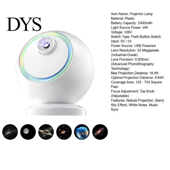 Star Projector Night Light with Bluetooth-compatible Speaker, 360-degree Rotating Space Nebula Birthday Gifts for Teenage Girls Lamp Bedroom,