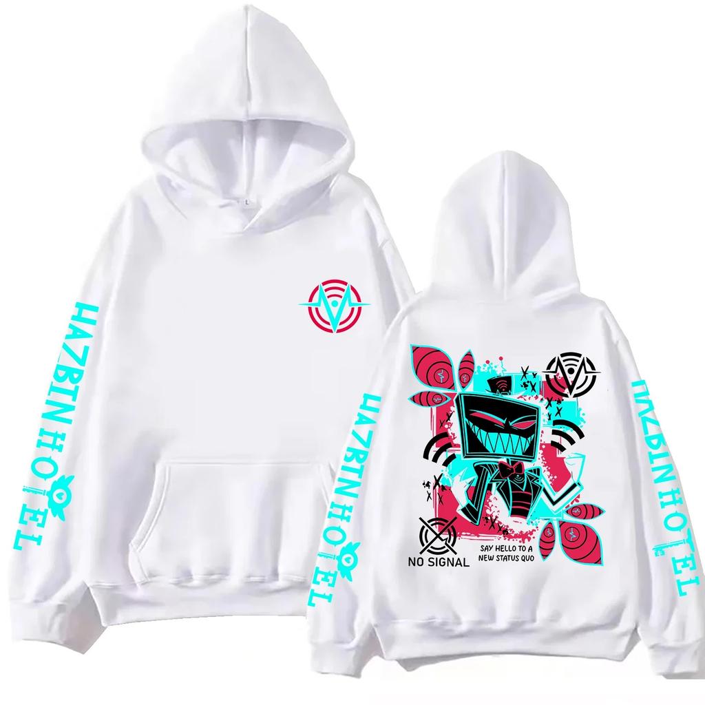 Sudadera con Capucha Estampada de Vox del Hotel Hazbin para Hombre y Mujer Harajuku Pullover Tops Sudadera