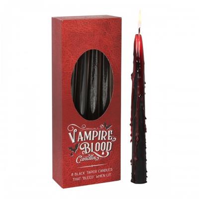 Candele affusolate con sangue di vampiro (Confezione da 8)