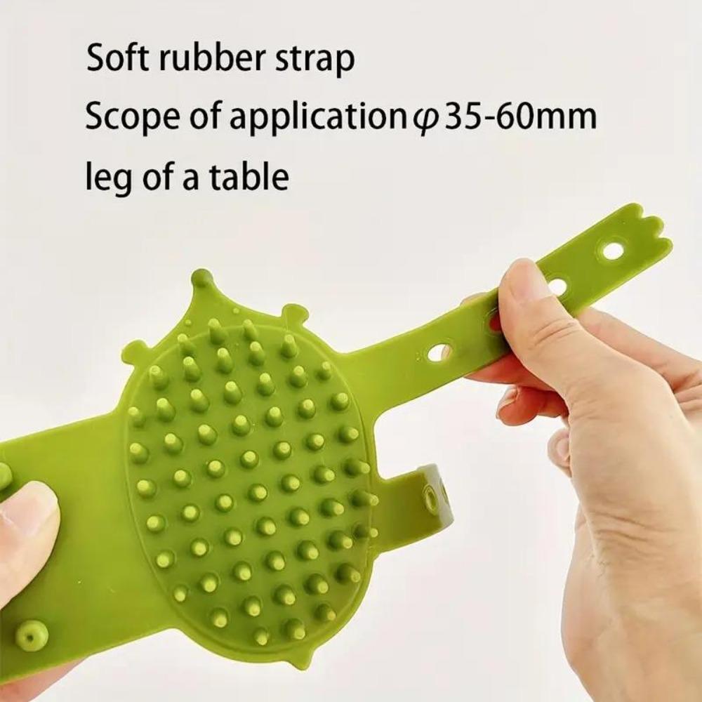 Rubber Self-Grooming Cat Scratcher - Wall & Table Leg Mountable, Flexible Bristles, Non-Electric Pet Massage & Fur Removal Tool